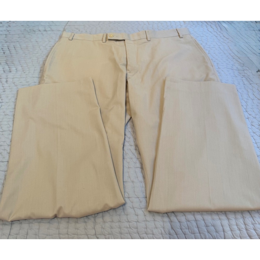 Lauren Ralph Lauren Men's Dress Pants 38x30 Tan Flat‎ Front Classic Trousers